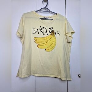 Let's Go Bananas Graphic Tee With Textured Lettering